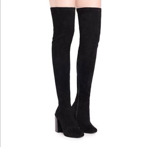 Black Jeffrey Campbell Perouze Over The Knee Boot